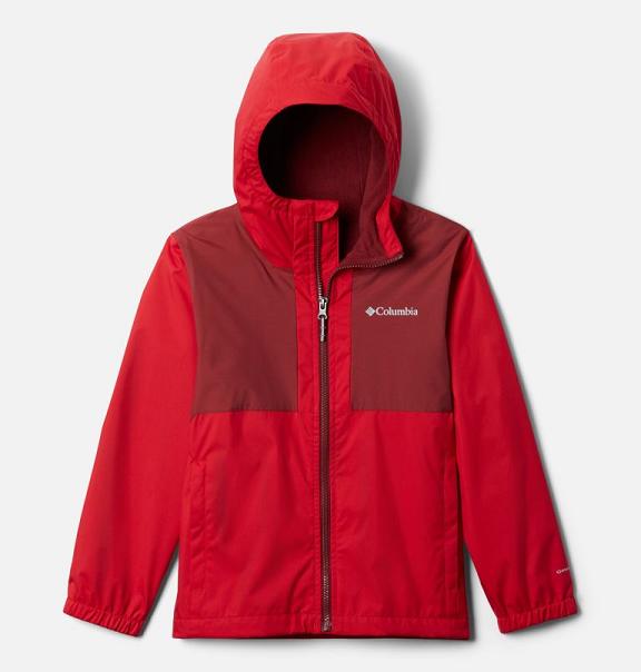 Columbia Boys Fleece Jacket Sale UK - Rainy Trails Jackets Red UK-431610